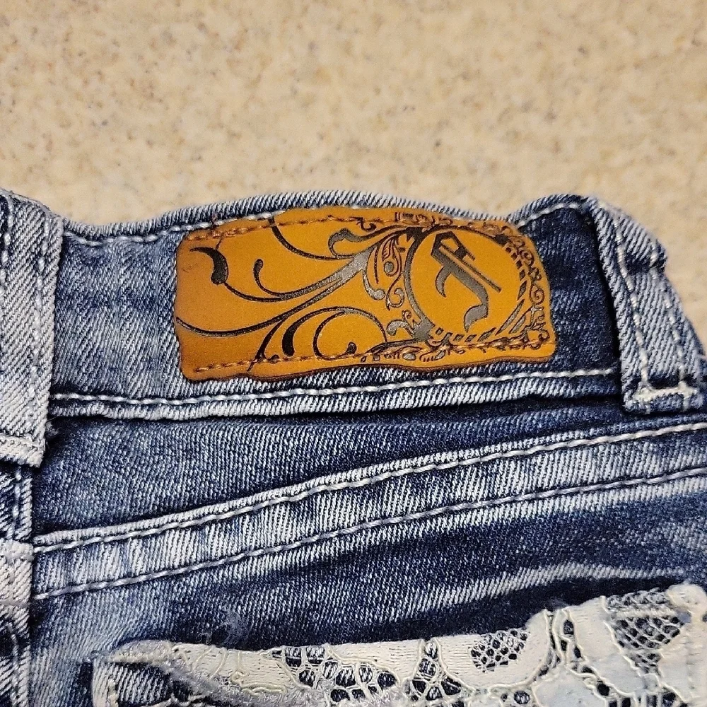 Firefly Skinny Jeans Size 3T with Lace Accents on Pockets